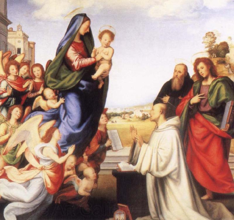 BARTOLOMEO, Fra Vistion of St.Bernard France oil painting art